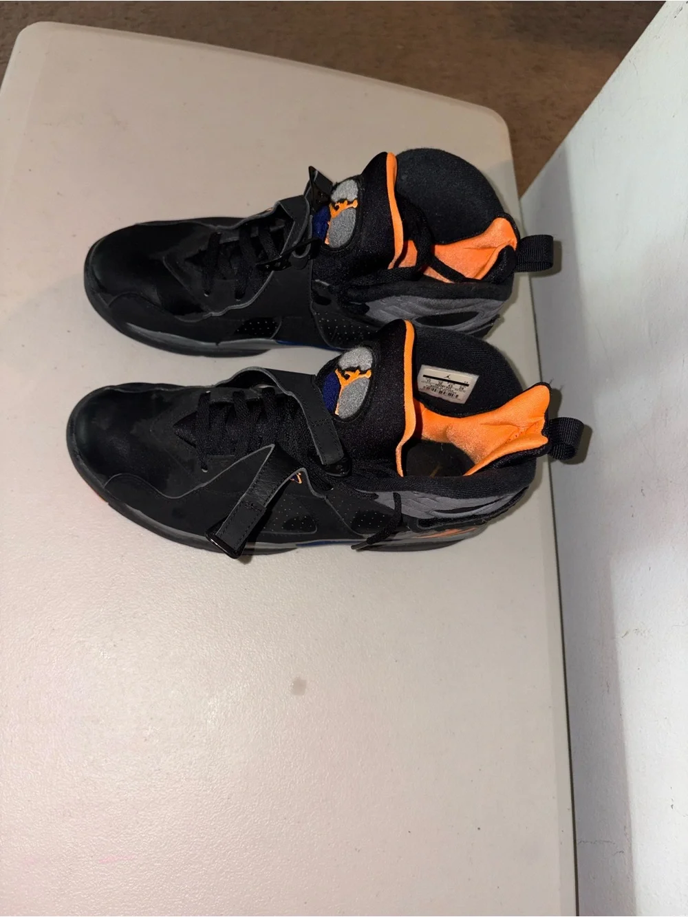 Jordan Black with Orange Accent Retro Basketball Shoes